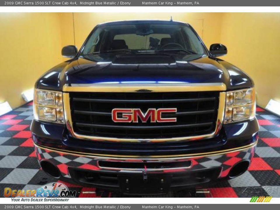 2009 GMC Sierra 1500 SLT Crew Cab 4x4 Midnight Blue Metallic / Ebony Photo #2