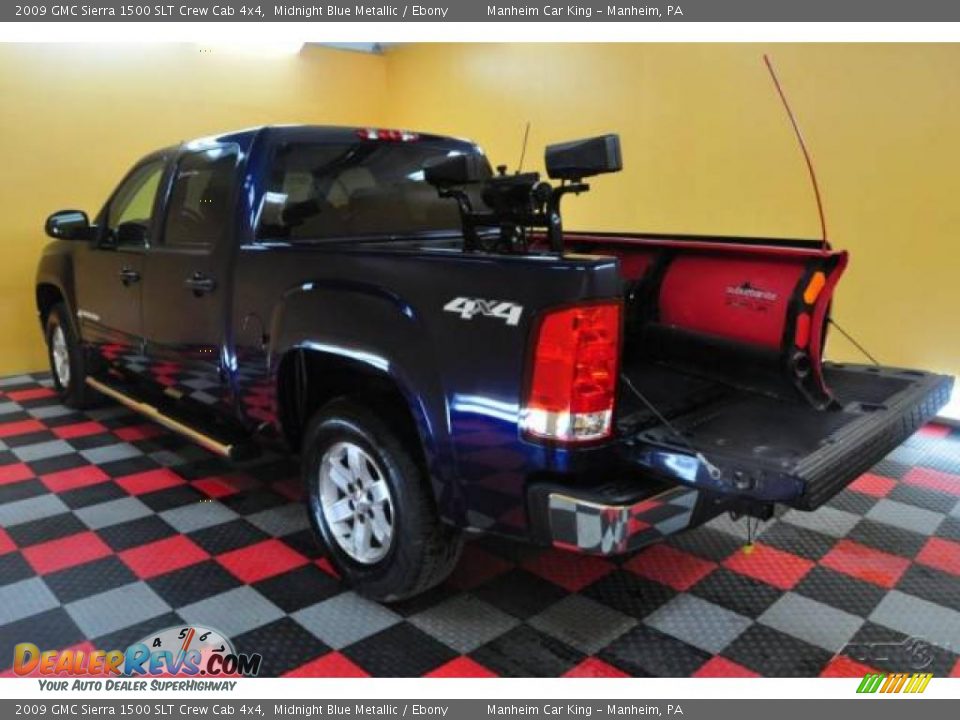 2009 GMC Sierra 1500 SLT Crew Cab 4x4 Midnight Blue Metallic / Ebony Photo #4