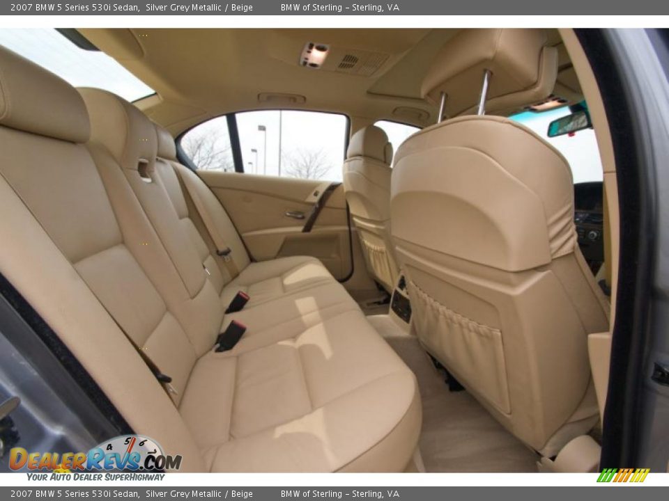 2007 BMW 5 Series 530i Sedan Silver Grey Metallic / Beige Photo #10
