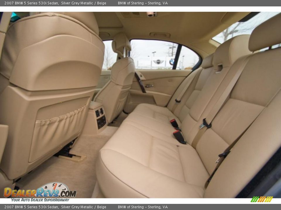 2007 BMW 5 Series 530i Sedan Silver Grey Metallic / Beige Photo #12