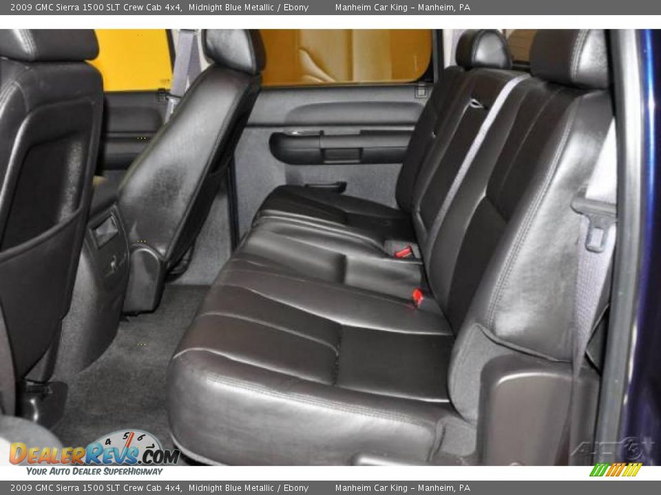 2009 GMC Sierra 1500 SLT Crew Cab 4x4 Midnight Blue Metallic / Ebony Photo #11