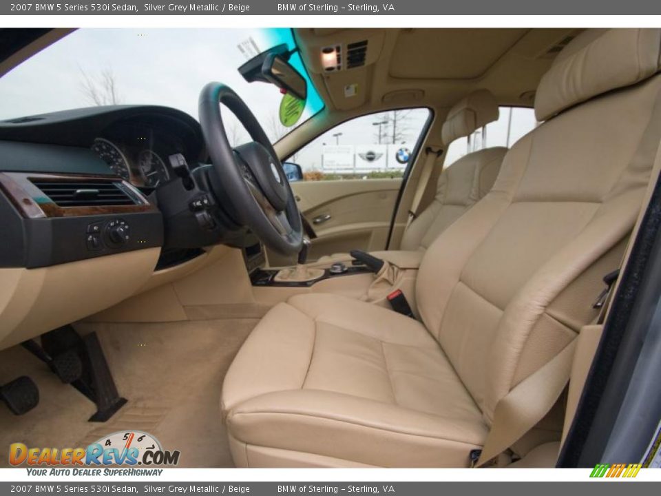 2007 BMW 5 Series 530i Sedan Silver Grey Metallic / Beige Photo #13