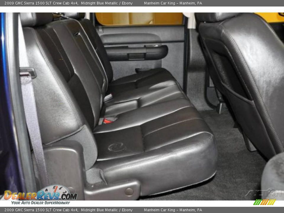 2009 GMC Sierra 1500 SLT Crew Cab 4x4 Midnight Blue Metallic / Ebony Photo #12