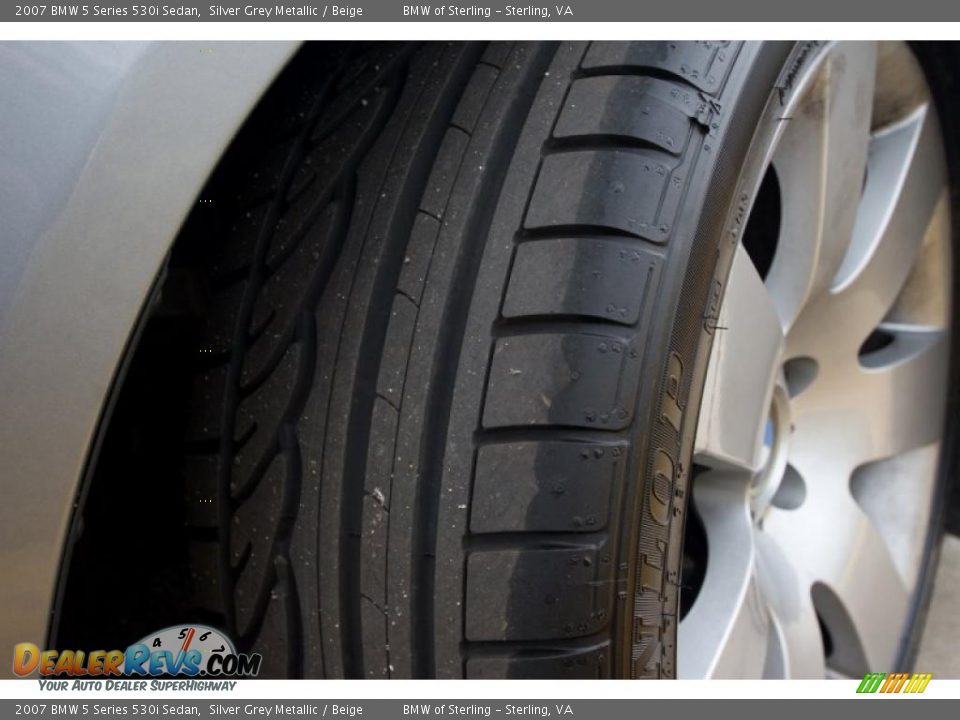 2007 BMW 5 Series 530i Sedan Silver Grey Metallic / Beige Photo #16