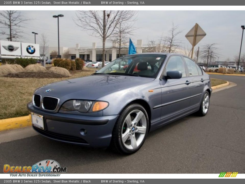 2005 BMW 3 Series 325i Sedan Steel Blue Metallic / Black Photo #2
