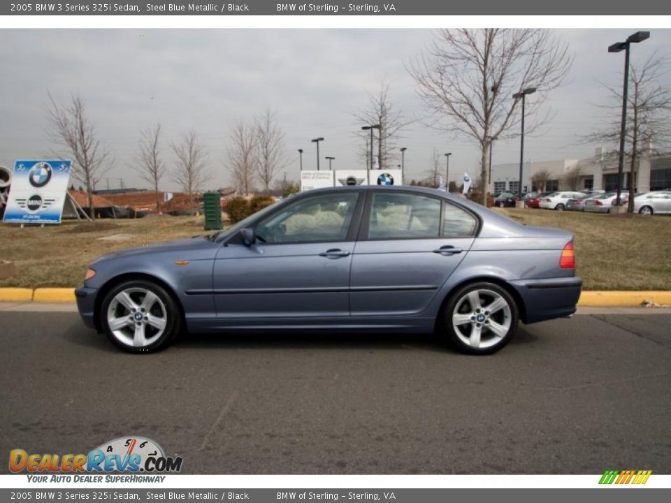 2005 BMW 3 Series 325i Sedan Steel Blue Metallic / Black Photo #3