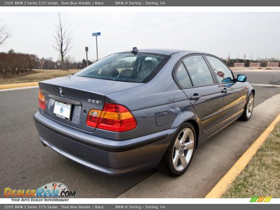 2005 BMW 3 Series 325i Sedan Steel Blue Metallic / Black Photo #6