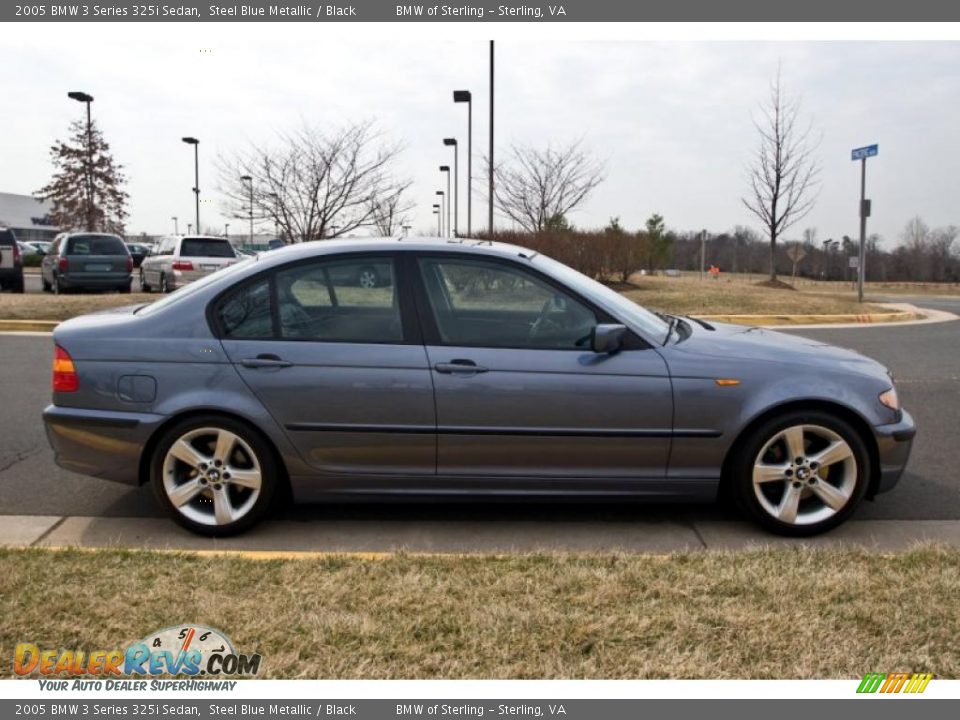 2005 BMW 3 Series 325i Sedan Steel Blue Metallic / Black Photo #7