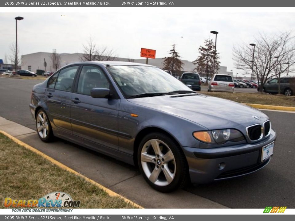 2005 BMW 3 Series 325i Sedan Steel Blue Metallic / Black Photo #8