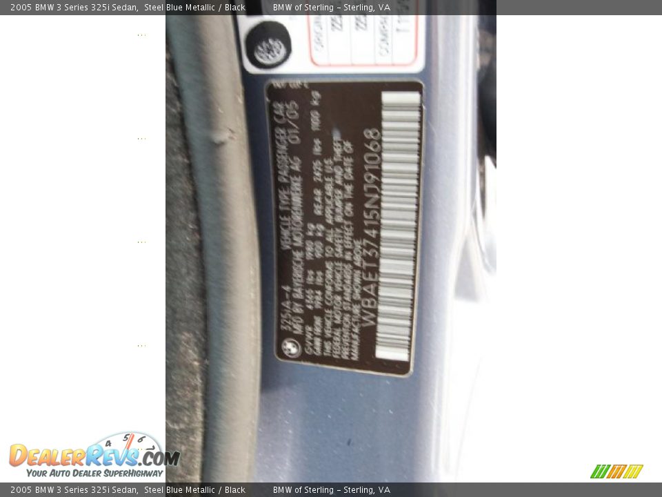 2005 BMW 3 Series 325i Sedan Steel Blue Metallic / Black Photo #16