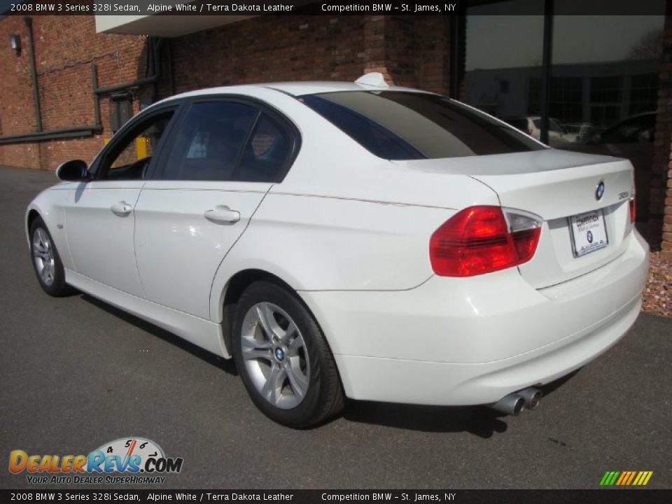 2008 BMW 3 Series 328i Sedan Alpine White / Terra Dakota Leather Photo #4