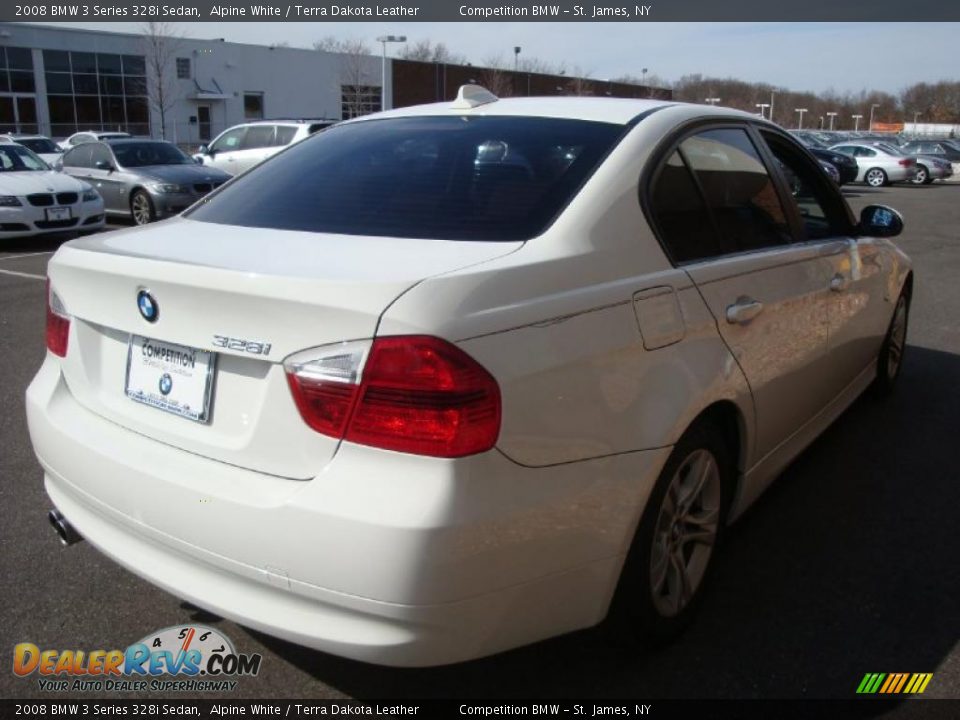 2008 BMW 3 Series 328i Sedan Alpine White / Terra Dakota Leather Photo #6