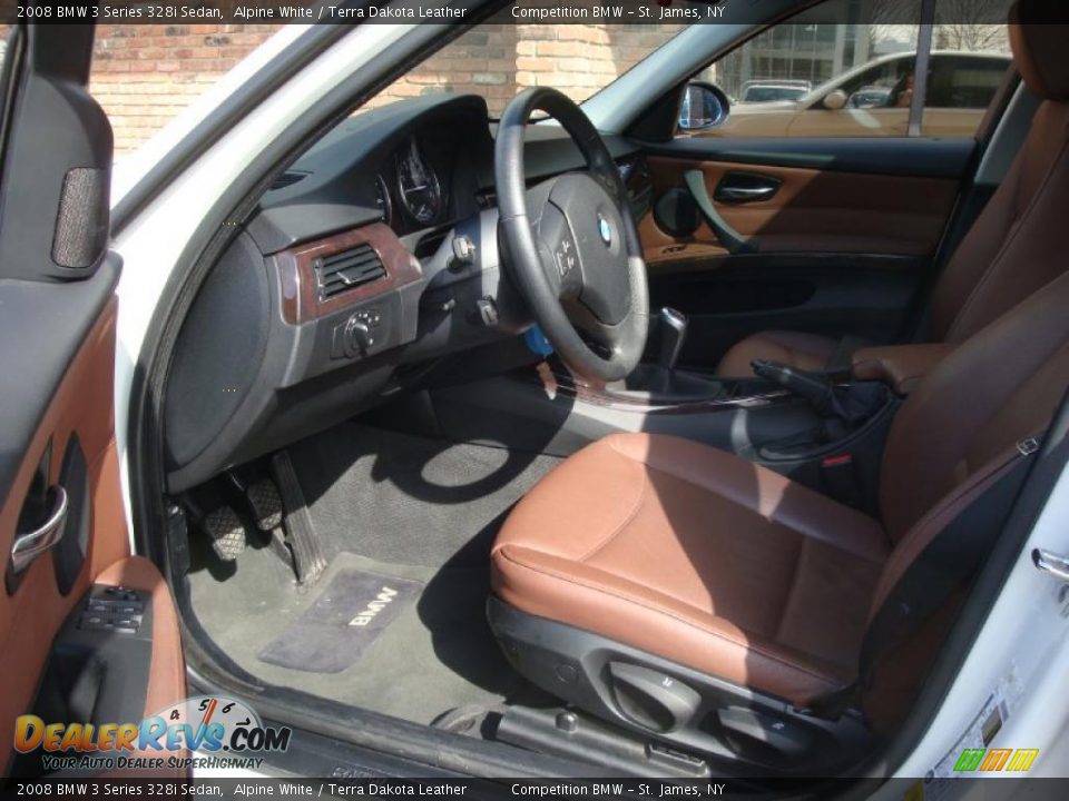 2008 BMW 3 Series 328i Sedan Alpine White / Terra Dakota Leather Photo #9