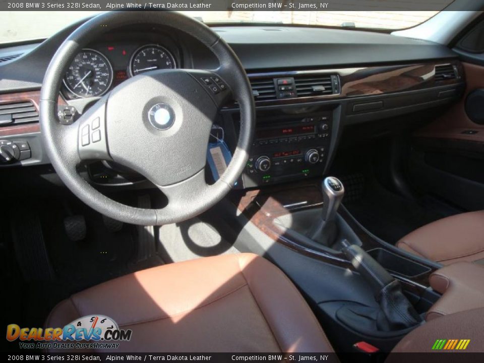 2008 BMW 3 Series 328i Sedan Alpine White / Terra Dakota Leather Photo #10