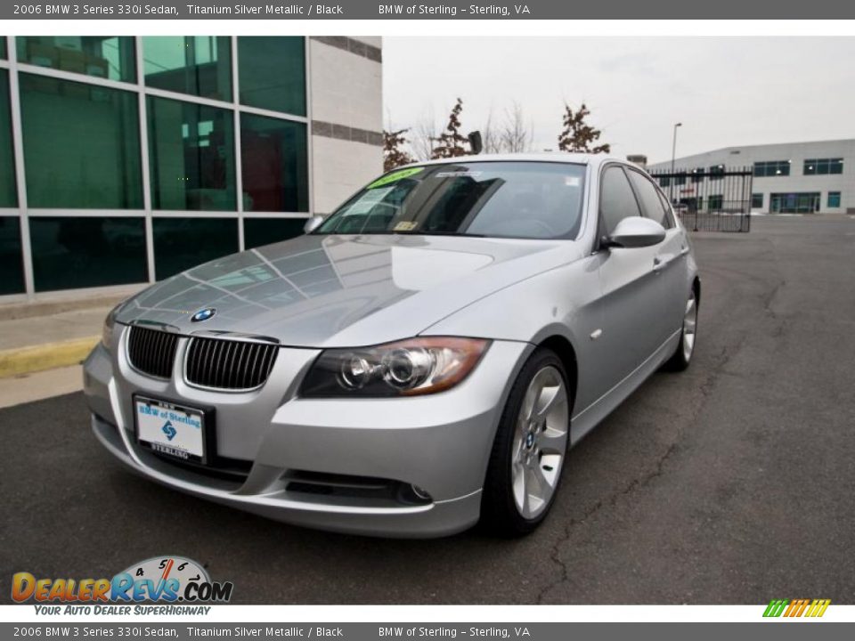 2006 BMW 3 Series 330i Sedan Titanium Silver Metallic / Black Photo #2