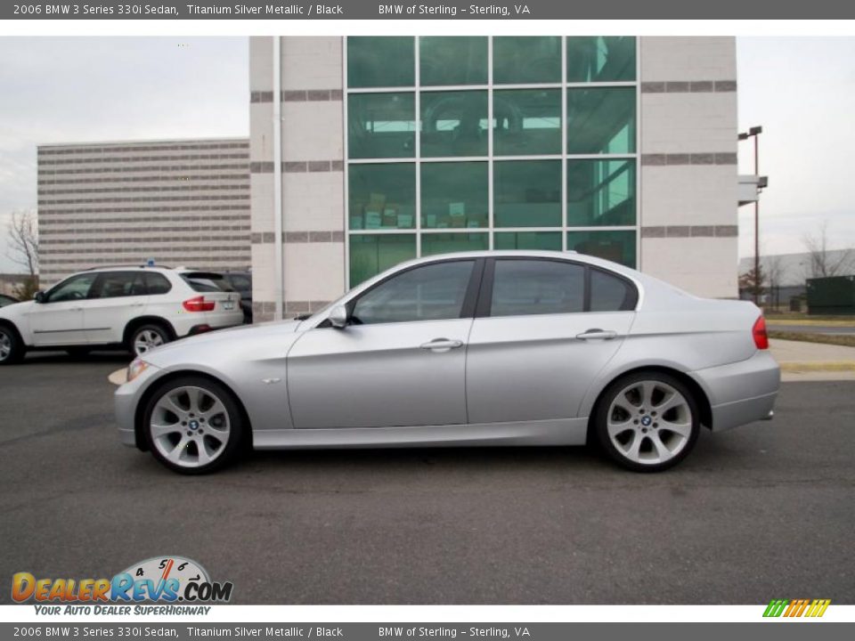 2006 BMW 3 Series 330i Sedan Titanium Silver Metallic / Black Photo #3