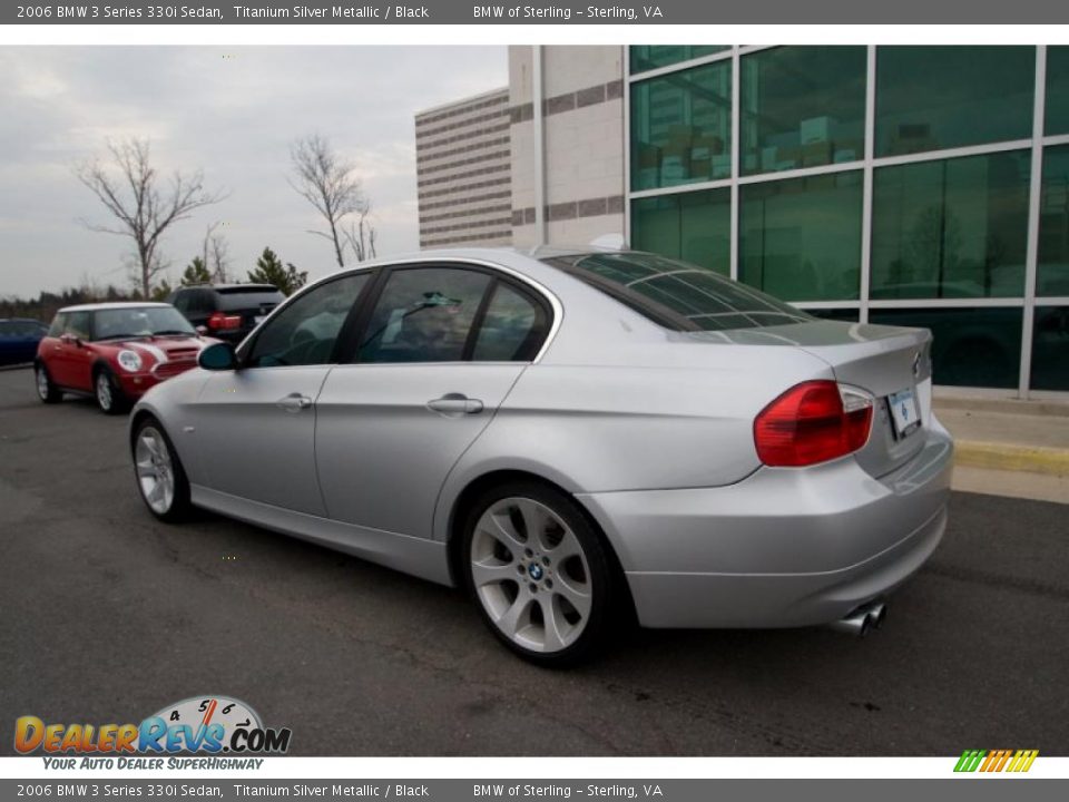 2006 BMW 3 Series 330i Sedan Titanium Silver Metallic / Black Photo #4