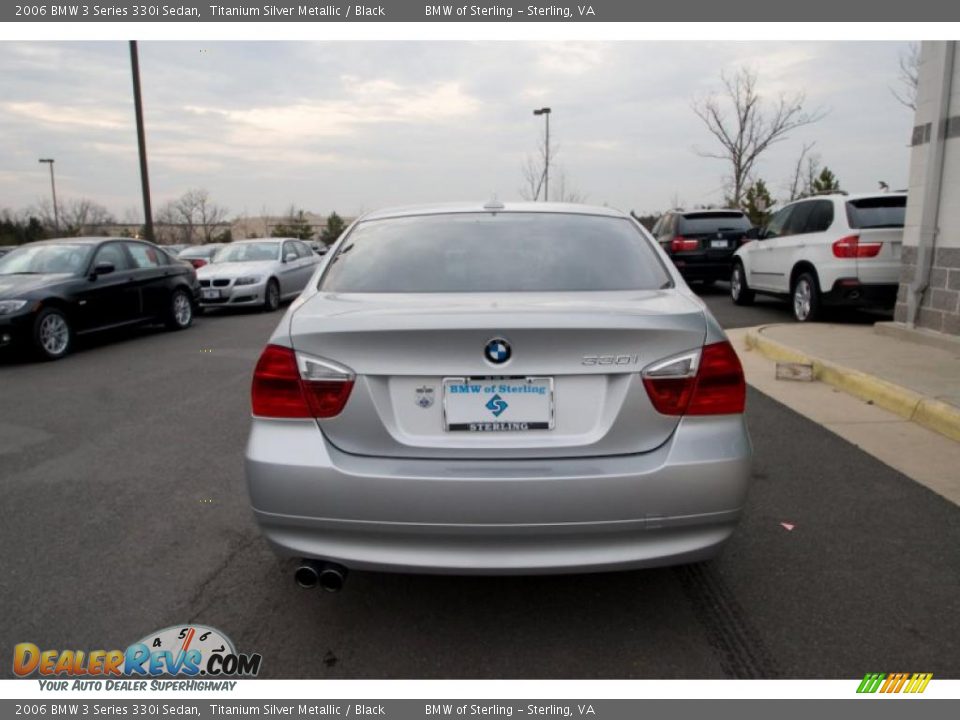 2006 BMW 3 Series 330i Sedan Titanium Silver Metallic / Black Photo #5