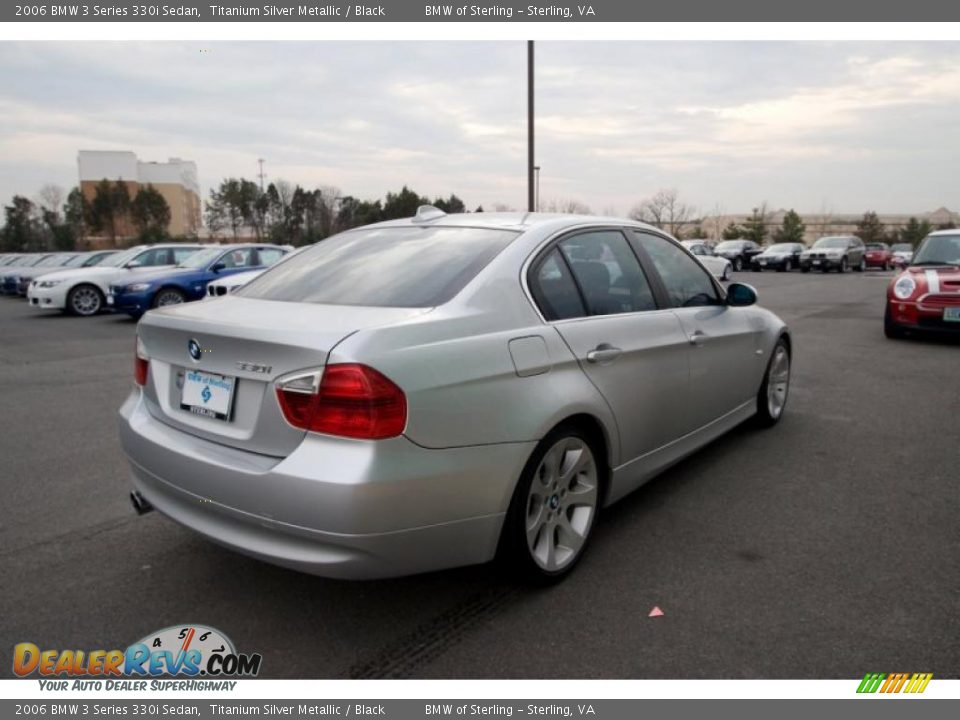 2006 BMW 3 Series 330i Sedan Titanium Silver Metallic / Black Photo #6