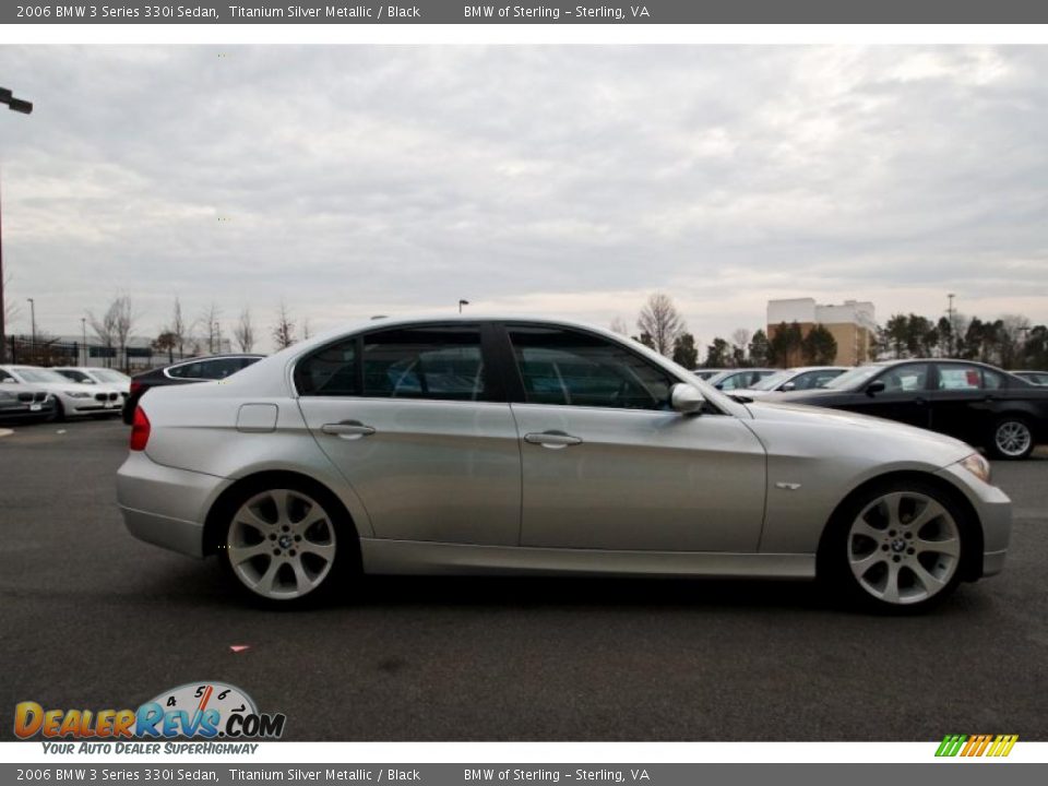 2006 BMW 3 Series 330i Sedan Titanium Silver Metallic / Black Photo #7