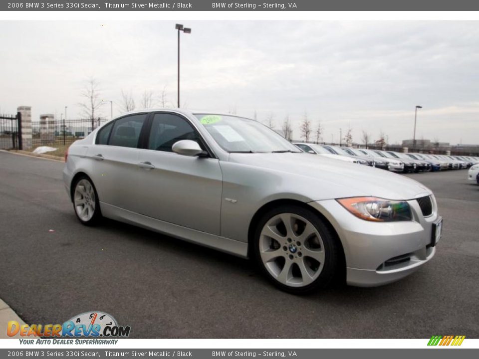 2006 BMW 3 Series 330i Sedan Titanium Silver Metallic / Black Photo #8