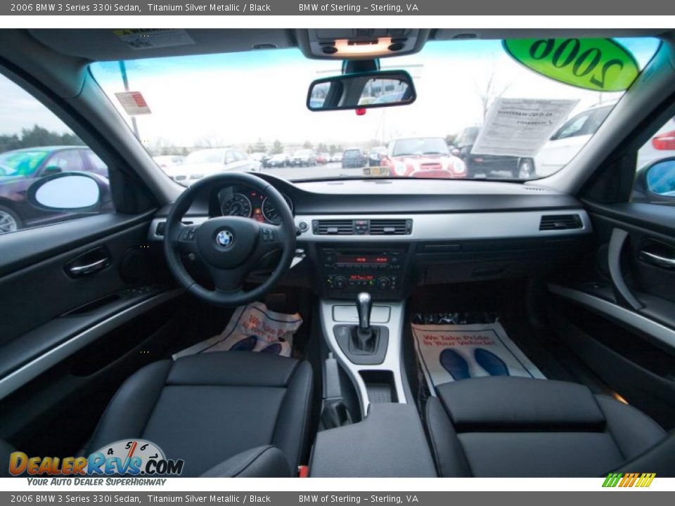 2006 BMW 3 Series 330i Sedan Titanium Silver Metallic / Black Photo #11