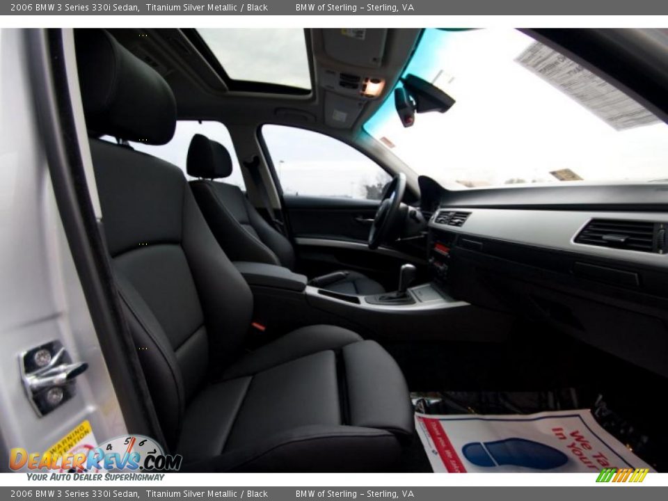 2006 BMW 3 Series 330i Sedan Titanium Silver Metallic / Black Photo #13