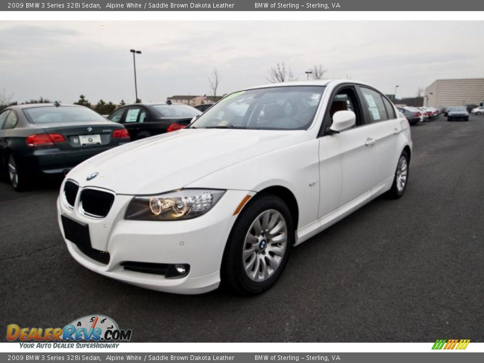 2009 BMW 3 Series 328i Sedan Alpine White / Saddle Brown Dakota Leather Photo #2