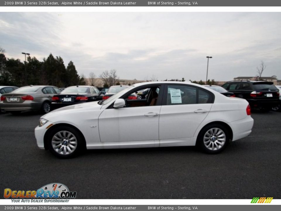 2009 BMW 3 Series 328i Sedan Alpine White / Saddle Brown Dakota Leather Photo #3