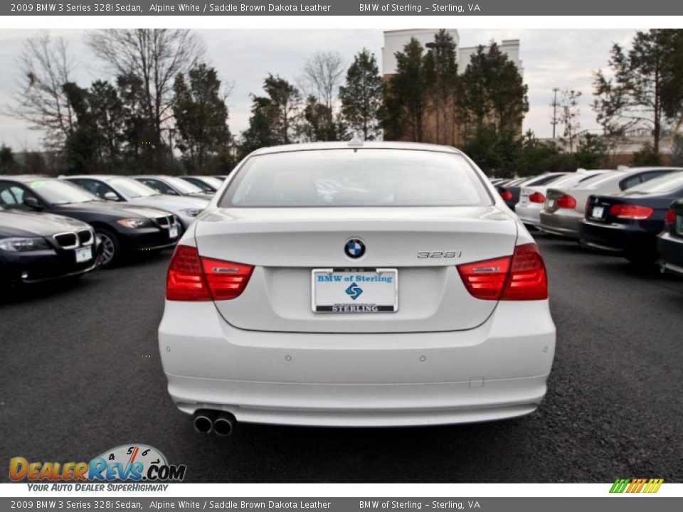 2009 BMW 3 Series 328i Sedan Alpine White / Saddle Brown Dakota Leather Photo #5