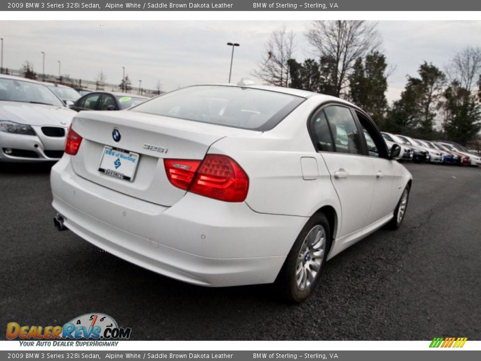 2009 BMW 3 Series 328i Sedan Alpine White / Saddle Brown Dakota Leather Photo #6