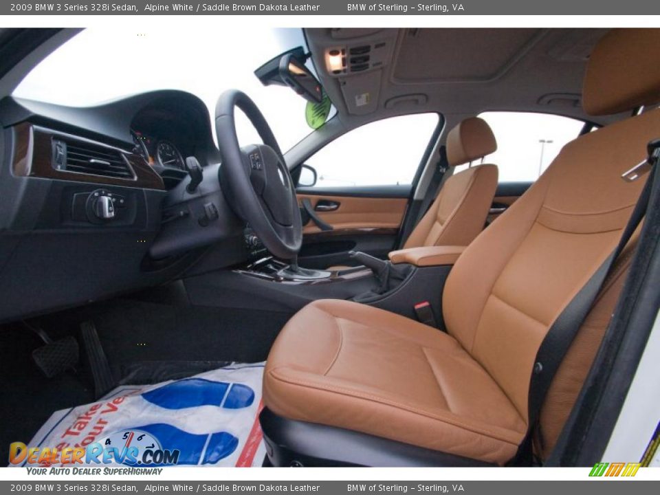 2009 BMW 3 Series 328i Sedan Alpine White / Saddle Brown Dakota Leather Photo #9
