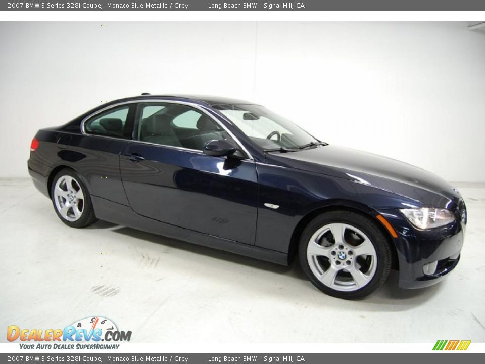 2007 BMW 3 Series 328i Coupe Monaco Blue Metallic / Grey Photo #2
