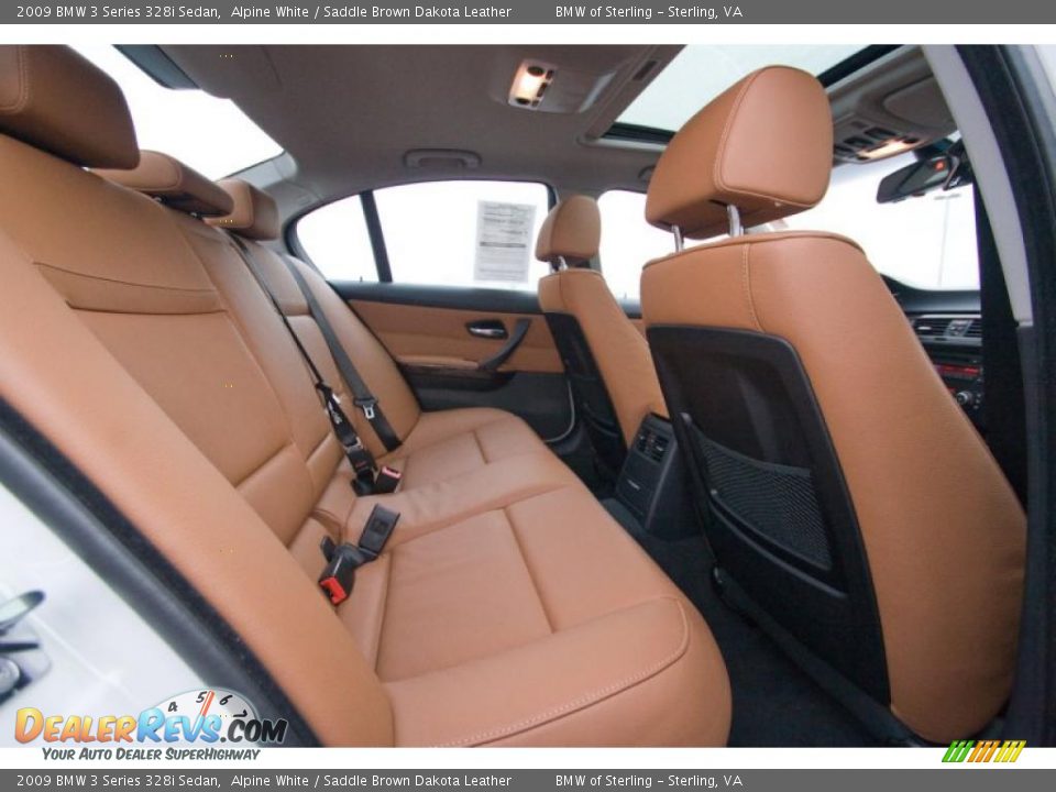2009 BMW 3 Series 328i Sedan Alpine White / Saddle Brown Dakota Leather Photo #12