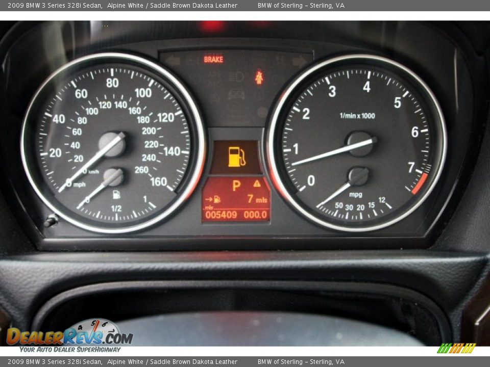 2009 BMW 3 Series 328i Sedan Alpine White / Saddle Brown Dakota Leather Photo #14
