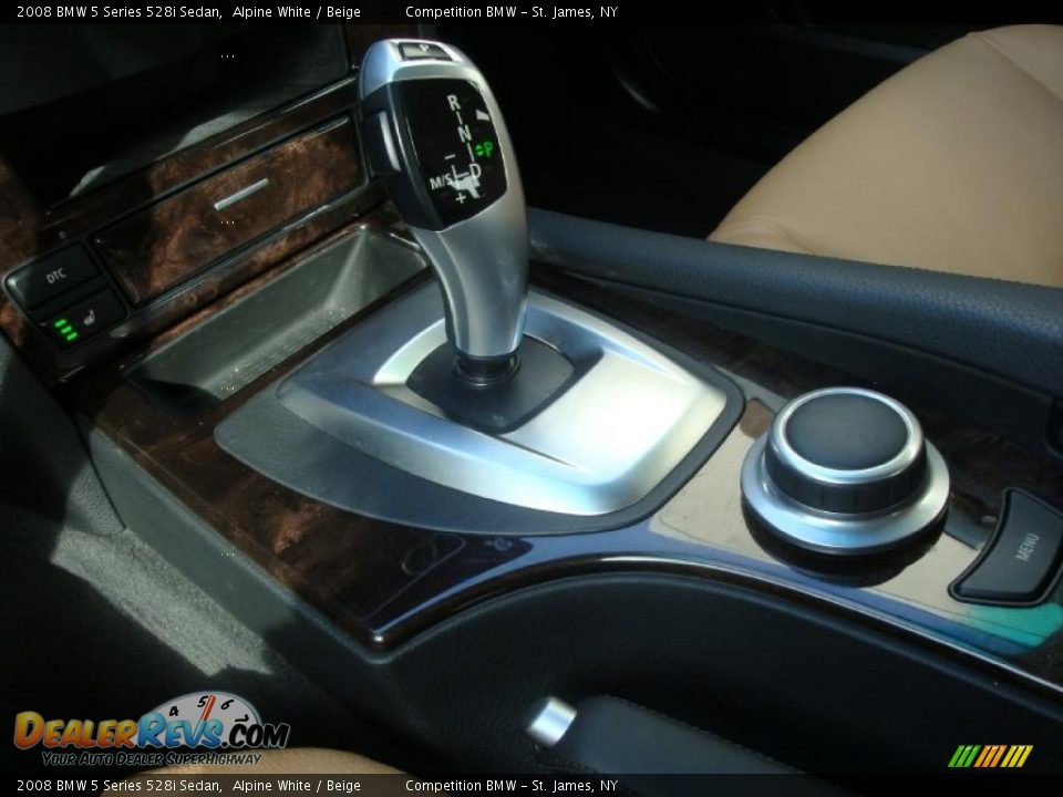 2008 BMW 5 Series 528i Sedan Alpine White / Beige Photo #14