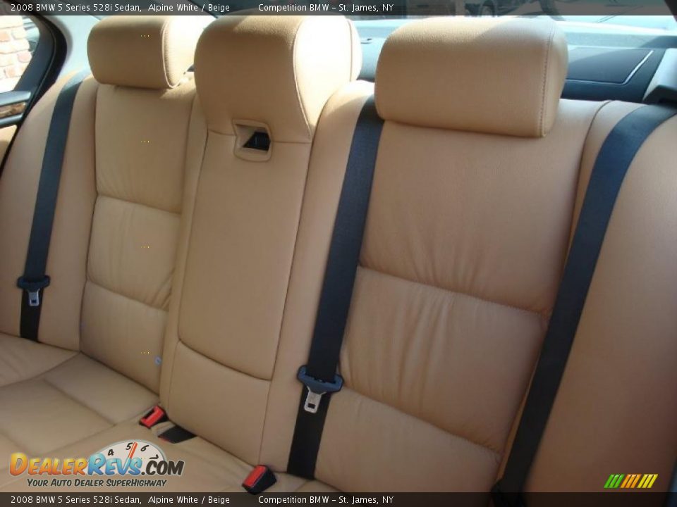 2008 BMW 5 Series 528i Sedan Alpine White / Beige Photo #15