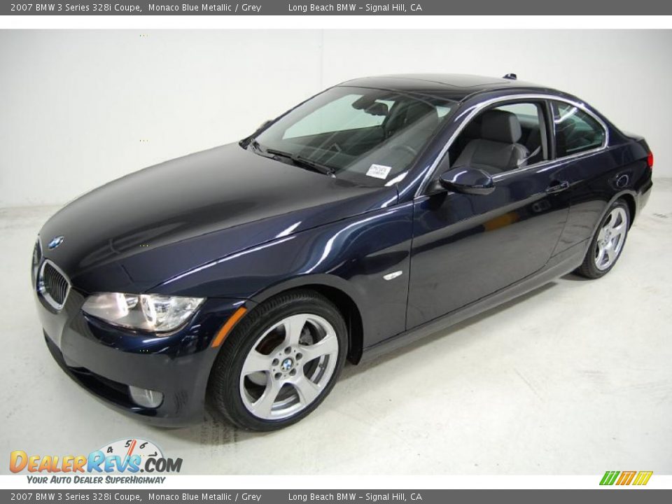 2007 BMW 3 Series 328i Coupe Monaco Blue Metallic / Grey Photo #11