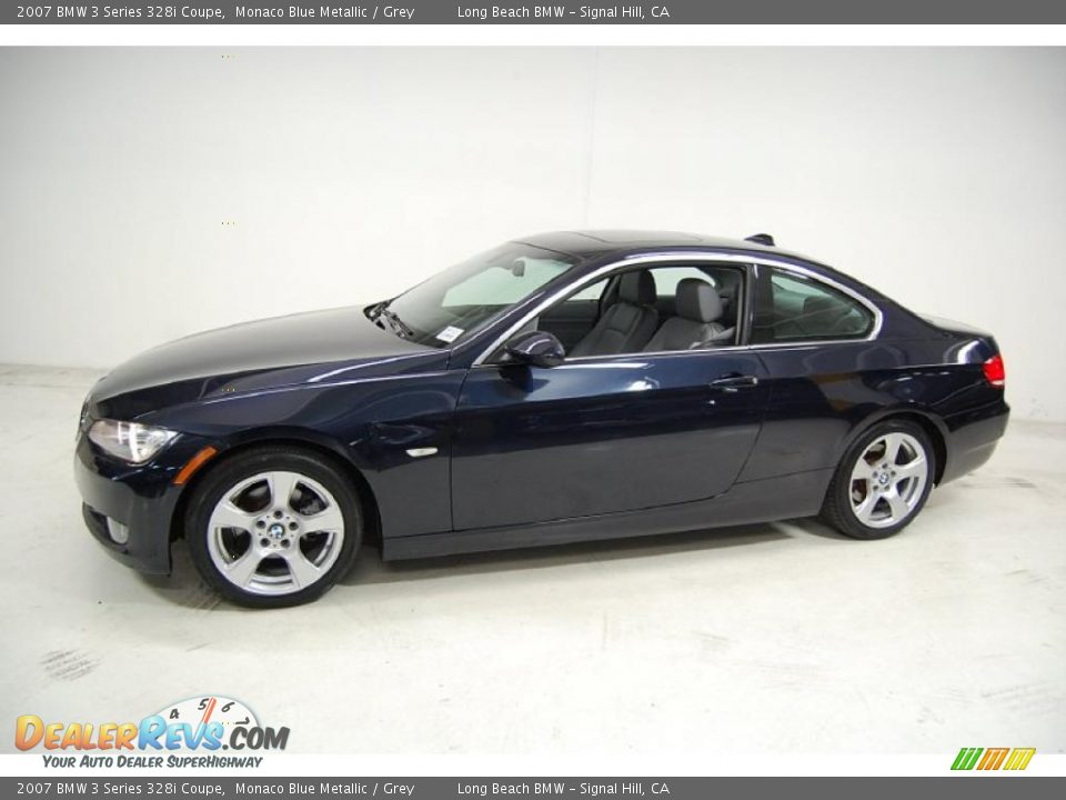2007 BMW 3 Series 328i Coupe Monaco Blue Metallic / Grey Photo #12