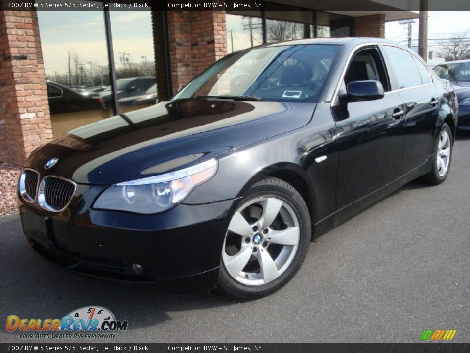 2007 BMW 5 Series 525i Sedan Jet Black / Black Photo #1