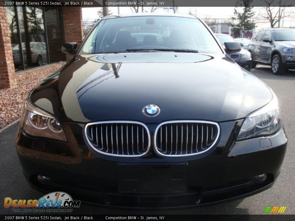 2007 BMW 5 Series 525i Sedan Jet Black / Black Photo #2