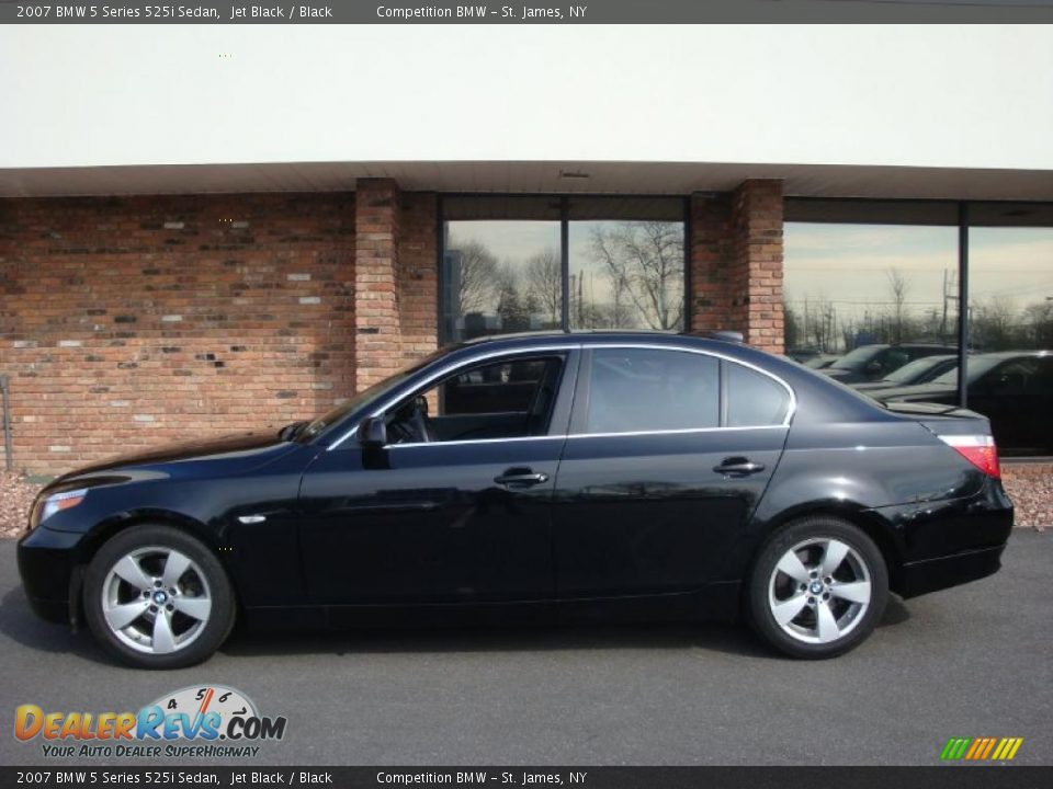 2007 BMW 5 Series 525i Sedan Jet Black / Black Photo #3