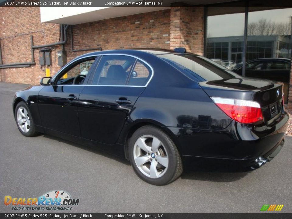 2007 BMW 5 Series 525i Sedan Jet Black / Black Photo #4