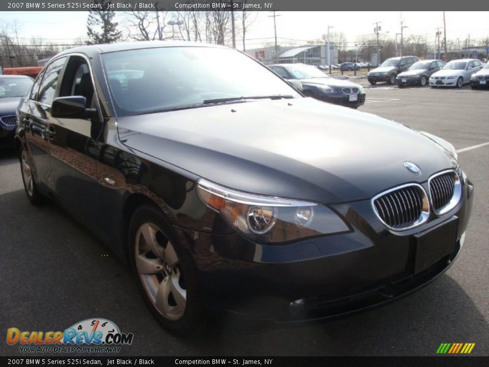 2007 BMW 5 Series 525i Sedan Jet Black / Black Photo #7
