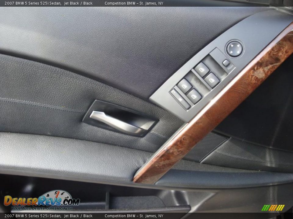 2007 BMW 5 Series 525i Sedan Jet Black / Black Photo #8