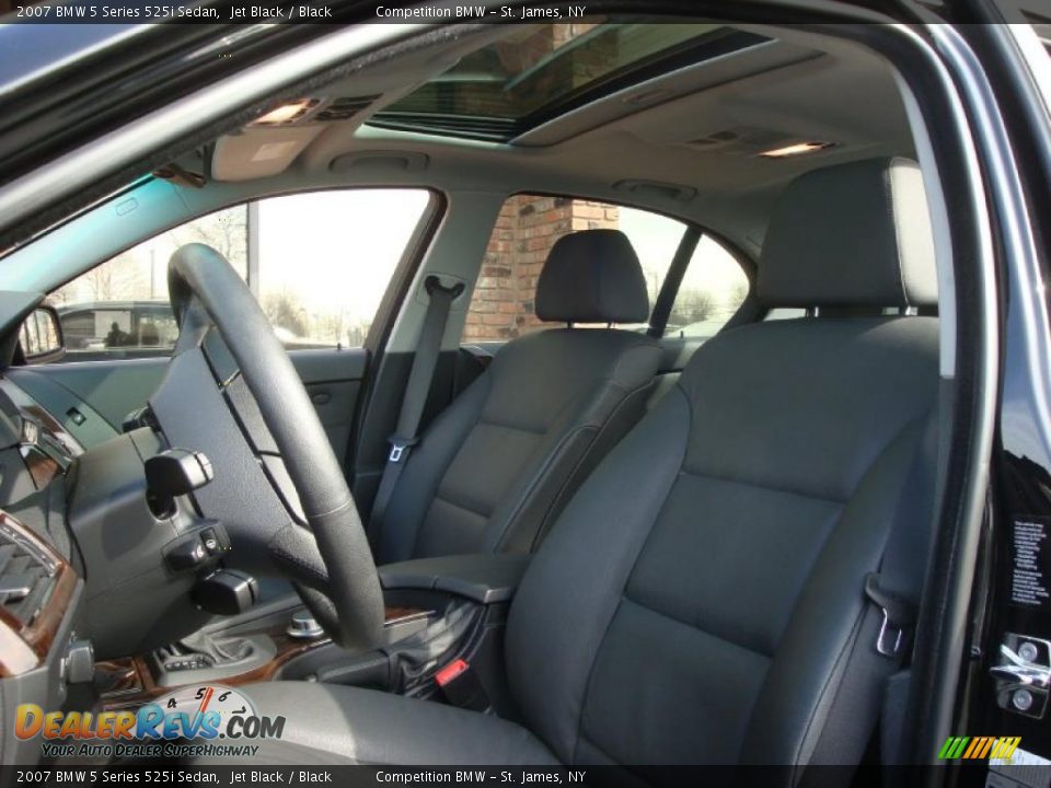 2007 BMW 5 Series 525i Sedan Jet Black / Black Photo #9