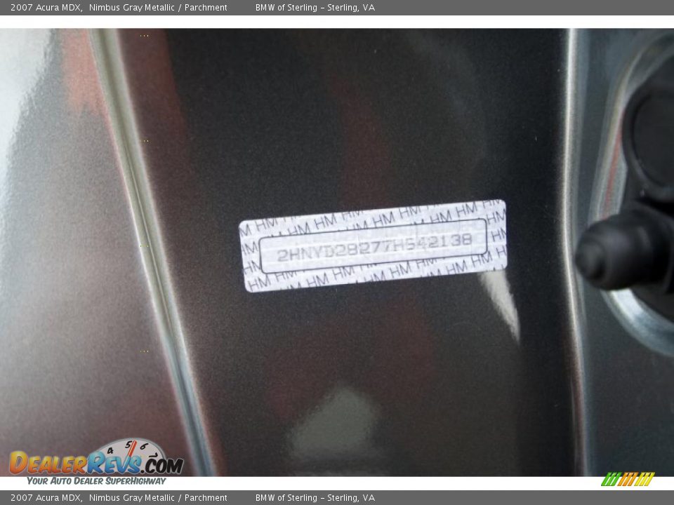 2007 Acura MDX Nimbus Gray Metallic / Parchment Photo #16