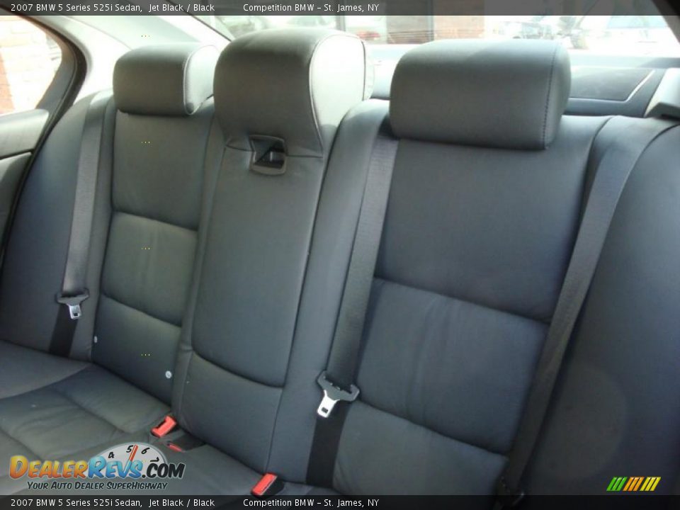 2007 BMW 5 Series 525i Sedan Jet Black / Black Photo #15
