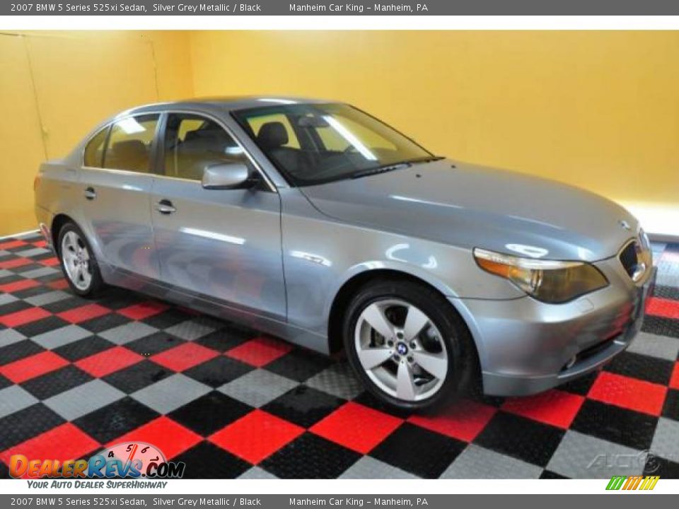 2007 BMW 5 Series 525xi Sedan Silver Grey Metallic / Black Photo #1