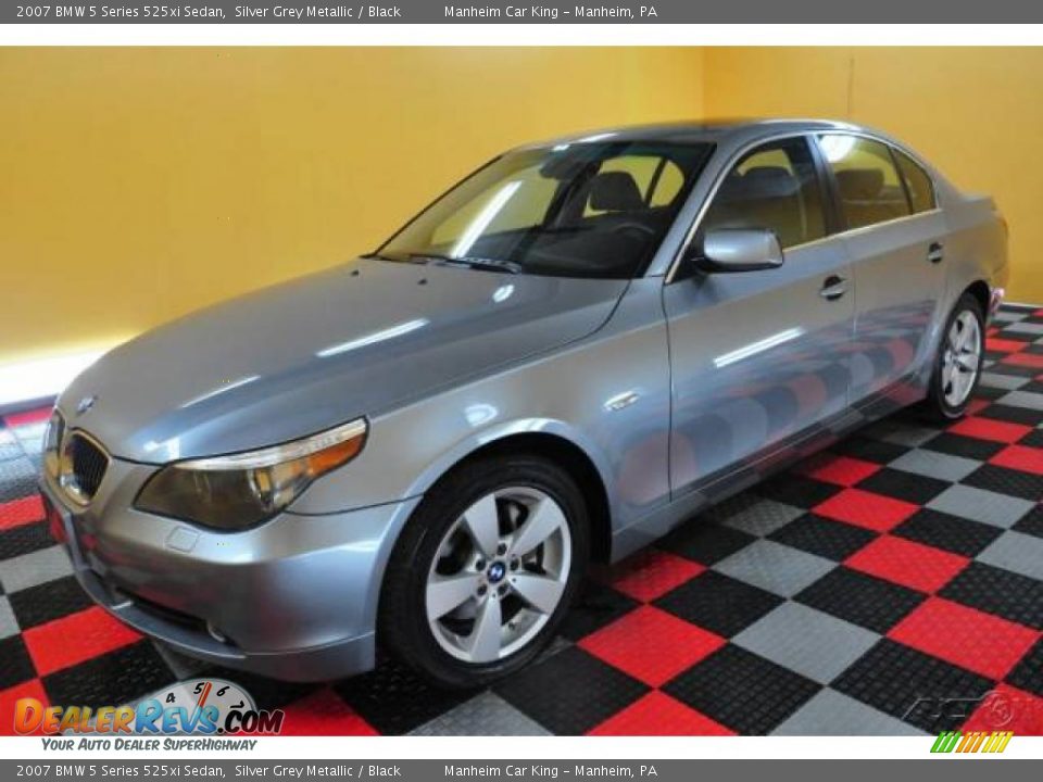 2007 BMW 5 Series 525xi Sedan Silver Grey Metallic / Black Photo #3
